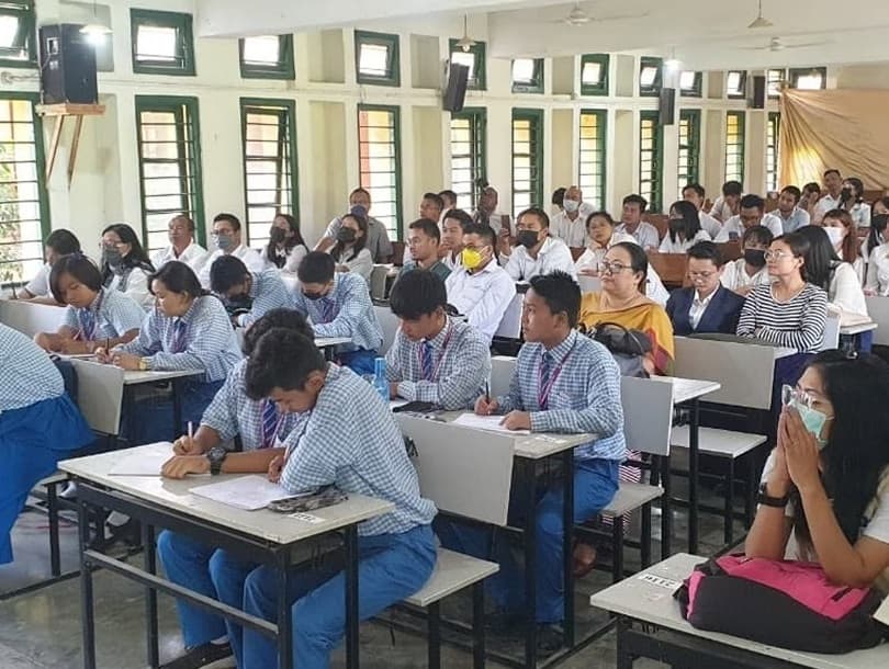 Students debating at inter-school competition